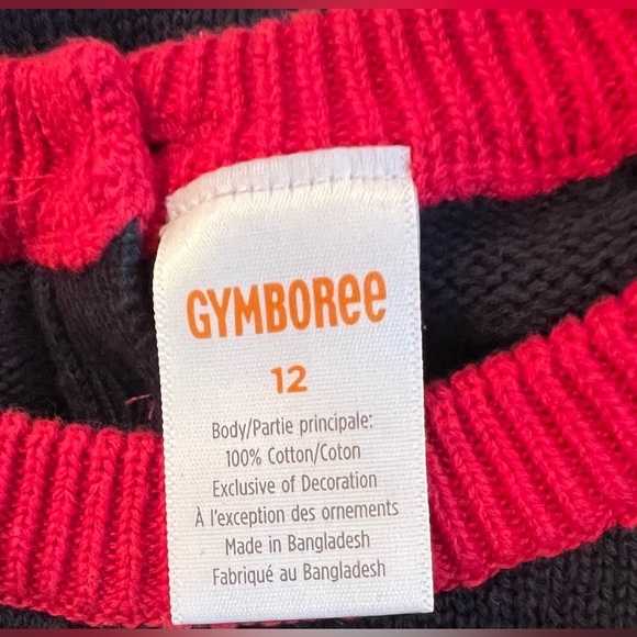GYMBOREE Girls Intarsia Sweater Dress - Little Ladybug blue/size 12 - Picture 2 of 8